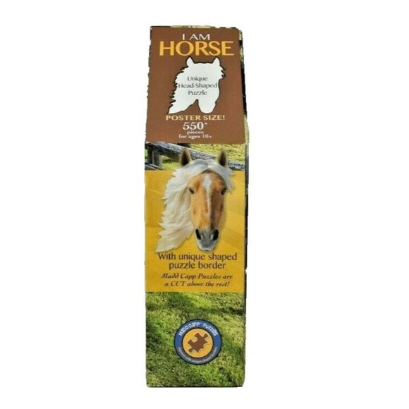 Madd Capp Puzzles I Am Horse 529 Piece Head Shaped Jigsaw Puzzle and Poster - Picture 4 of 7